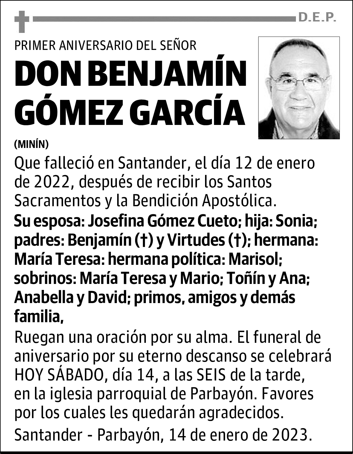 DON BENJAMÍN GÓMEZ GARCÍA