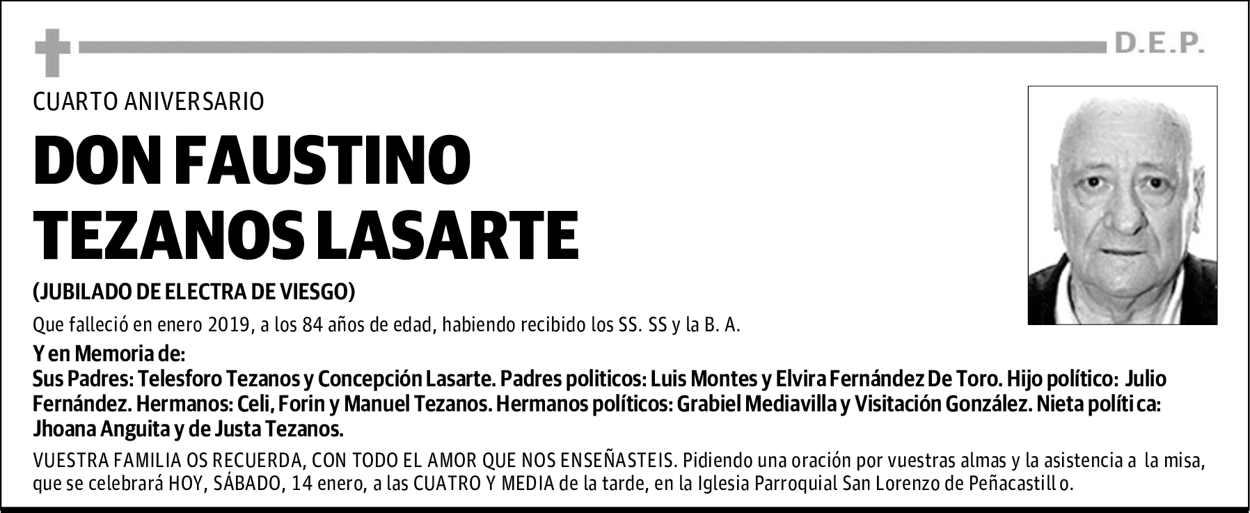 DON FAUSTINO TEZANOS LASARTE