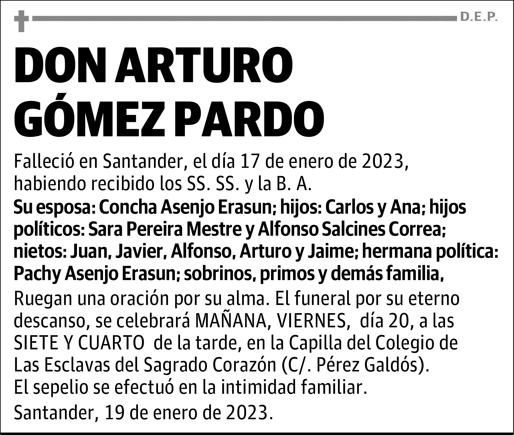 DON ARTURO GÓMEZ PARDO