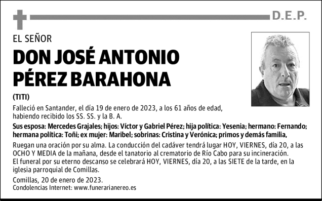 DON JOSÉ ANTONIO PÉREZ BARAHONA