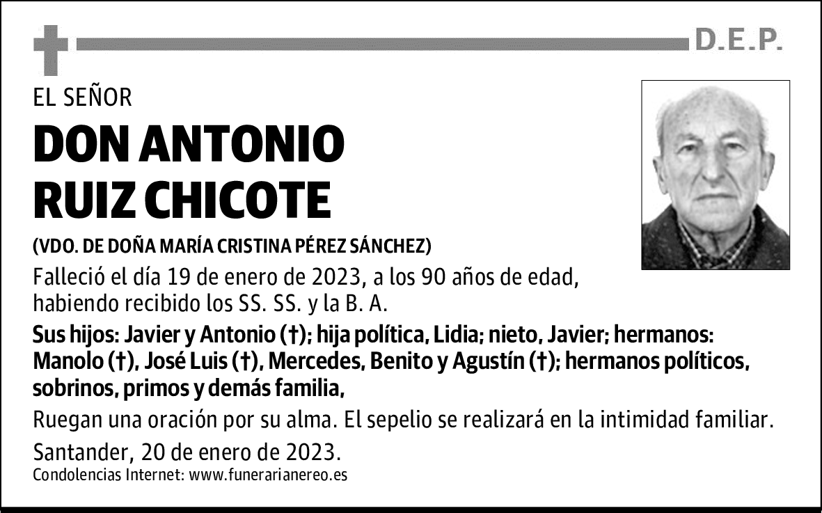 DON ANTONIO RUIZ CHICOTE