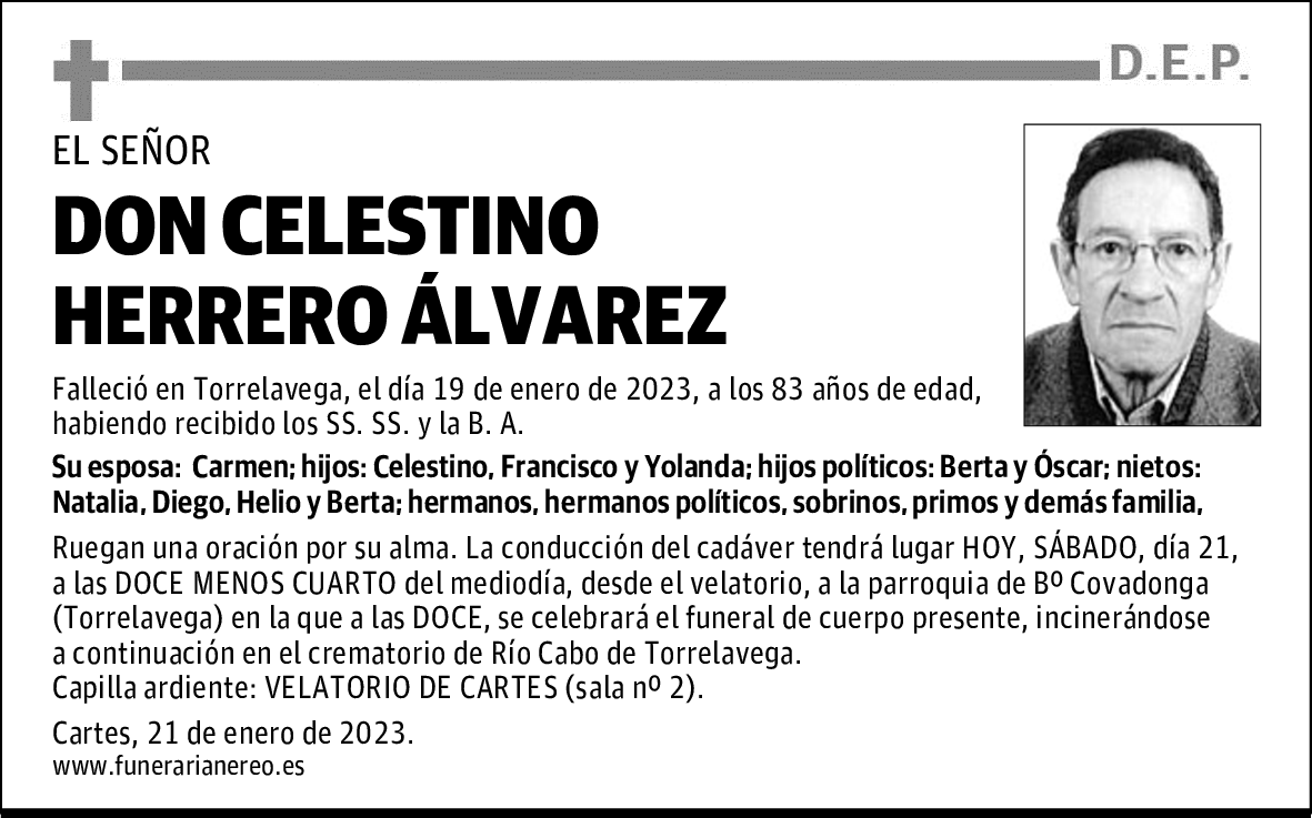 DON CELESTINO HERRERO ÁLVAREZ
