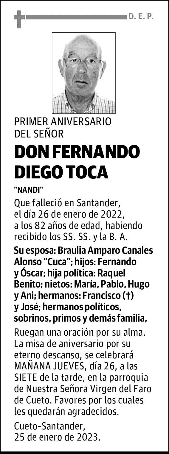 DON FERNANDO DIEGO TOCA