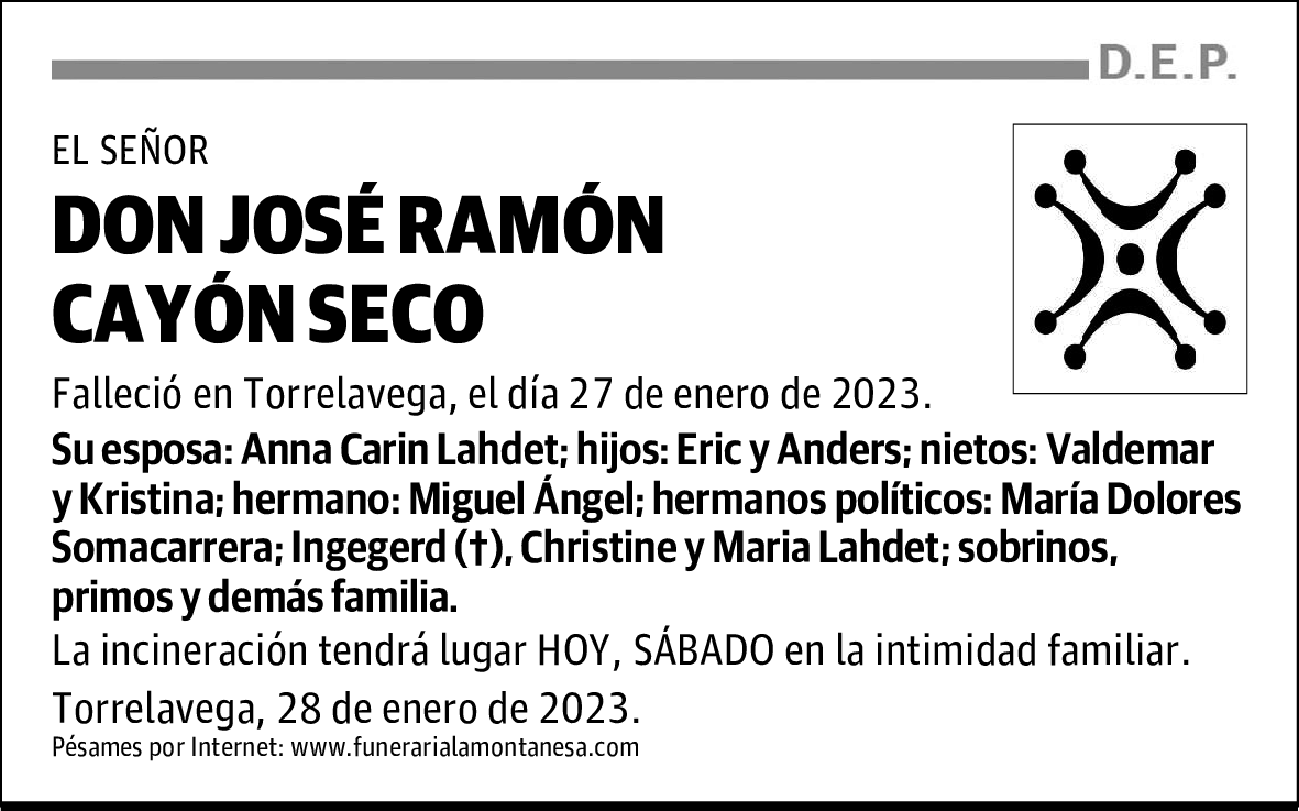 DON JOSÉ RAMÓN CAYÓN SECO