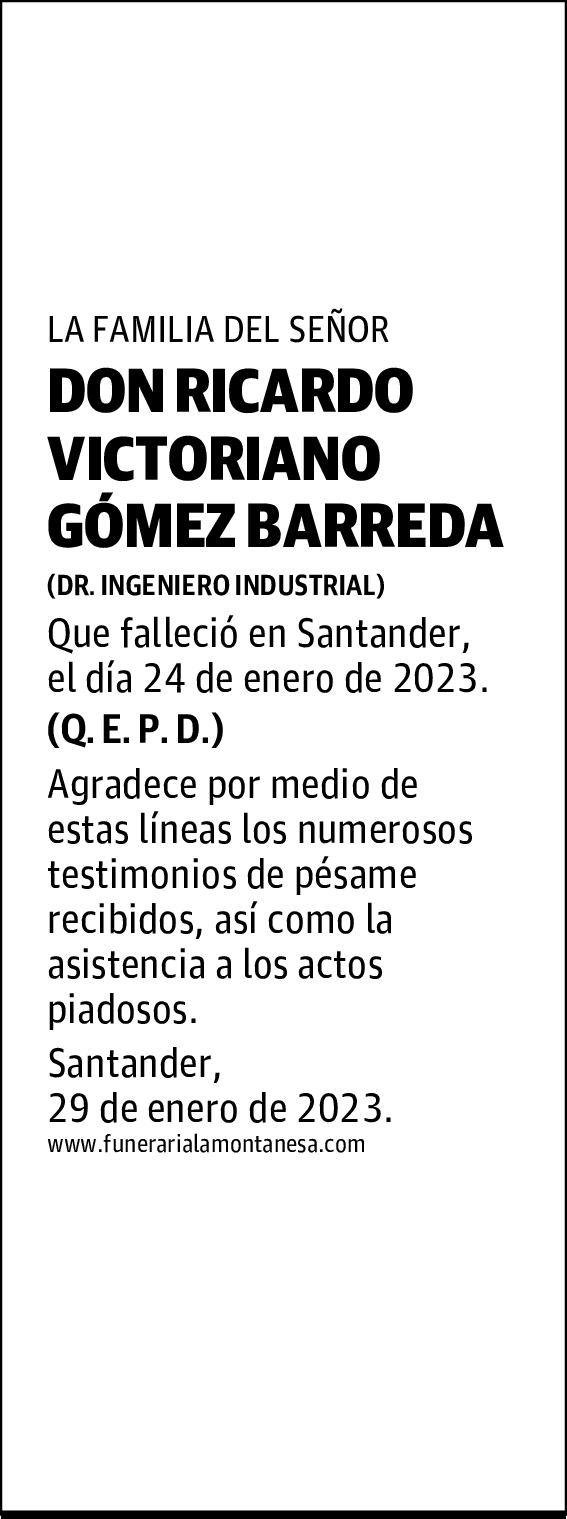 DON RICARDO VICTORIANO GÓMEZ BARREDA