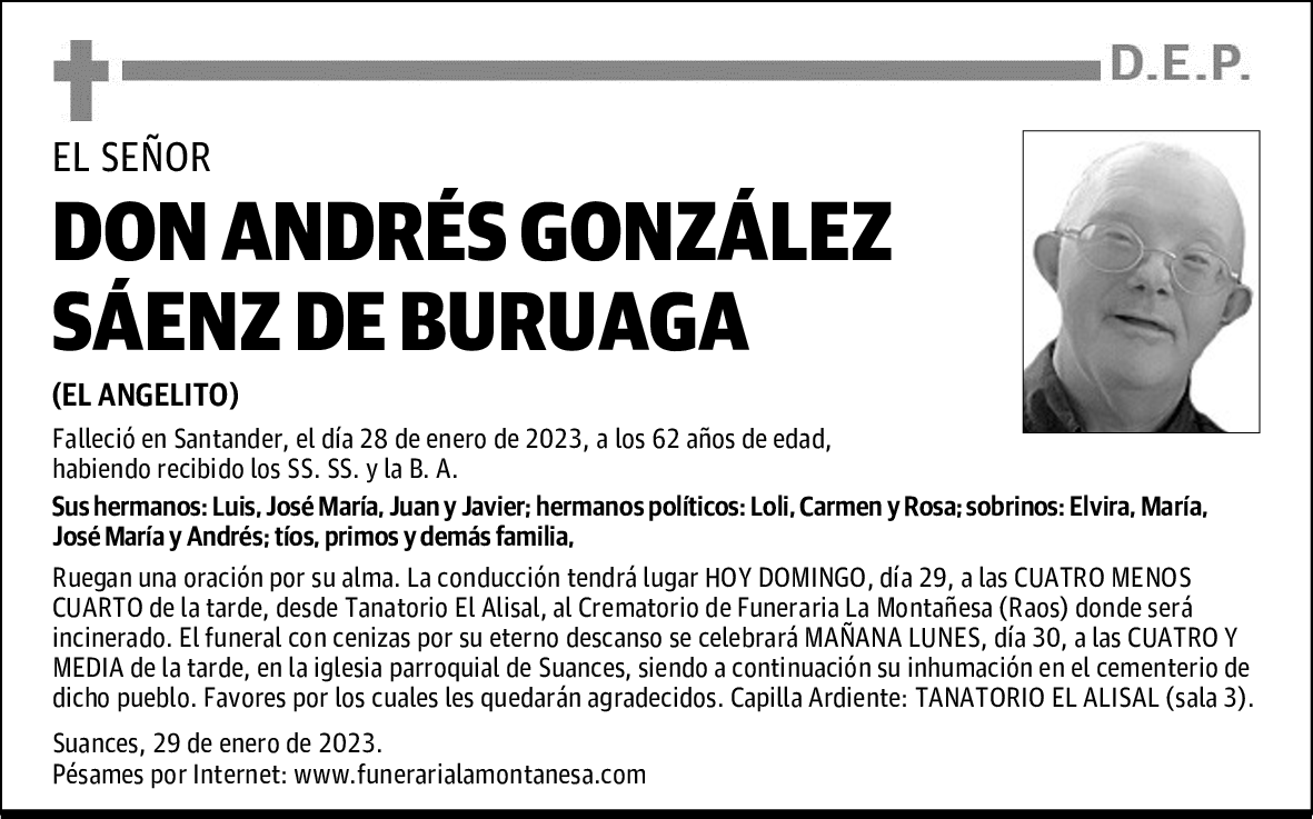 DON ANDRÉS GONZÁLEZ SÁENZ DE BURUAGA