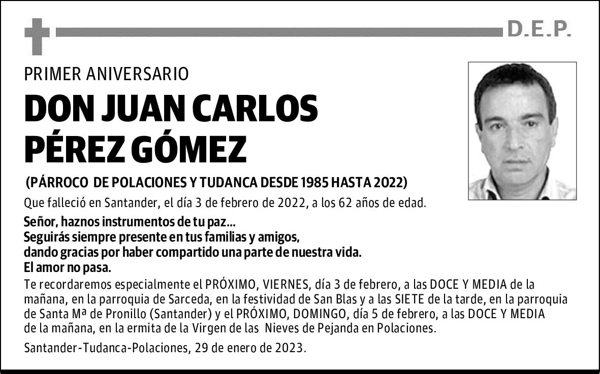 DON JUAN CARLOS PÉREZ GÓMEZ