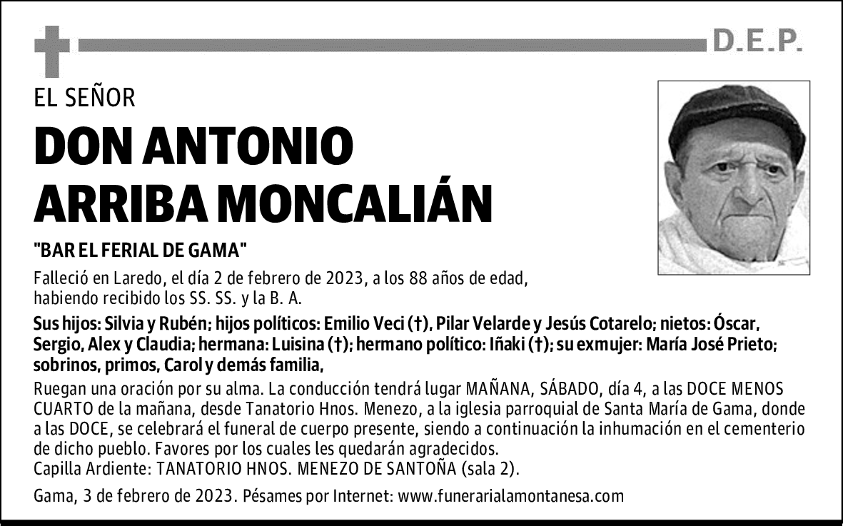 DON ANTONIO ARRIBA MONCALIÁN