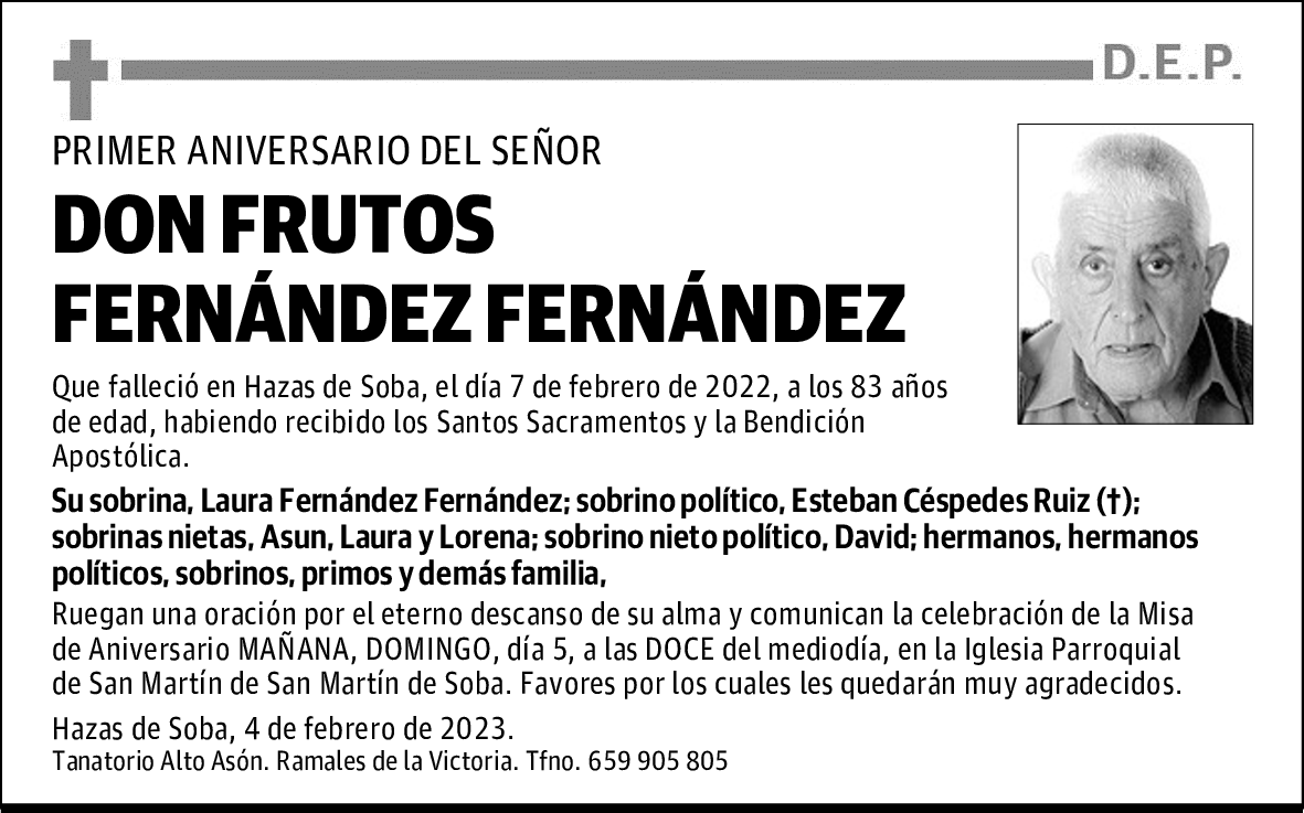 DON FRUTOS FERNÁNDEZ FERNÁNDEZ