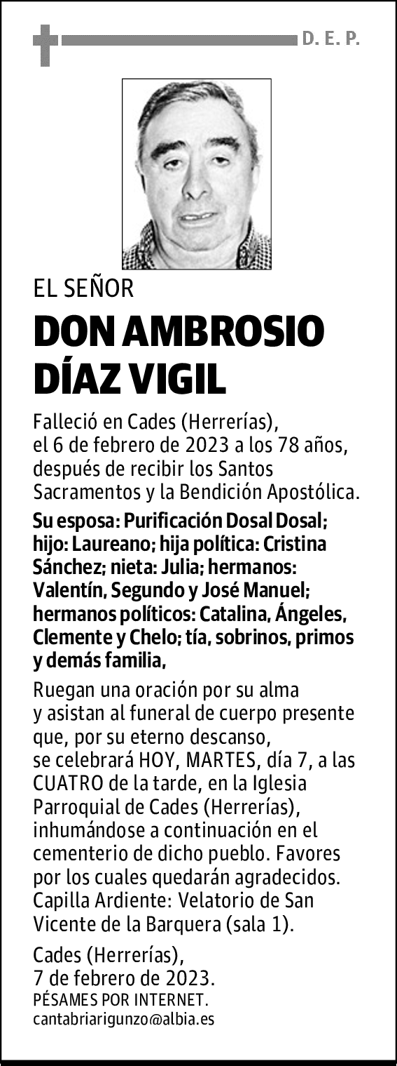 DON AMBROSIO DÍAZ VIGIL