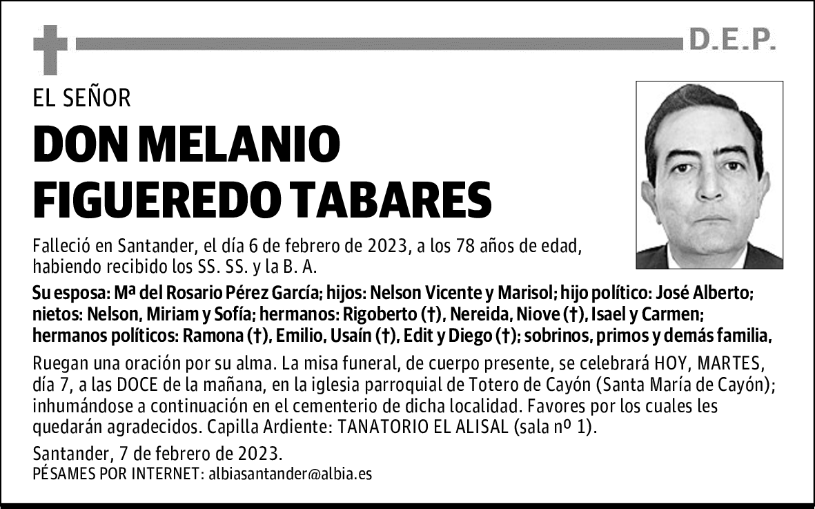 DON MELANIO FIGUEREDO TABARES