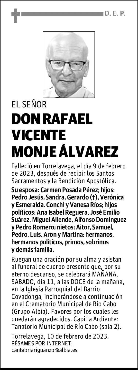 DON RAFAEL VICENTE MONJE ÁLVAREZ