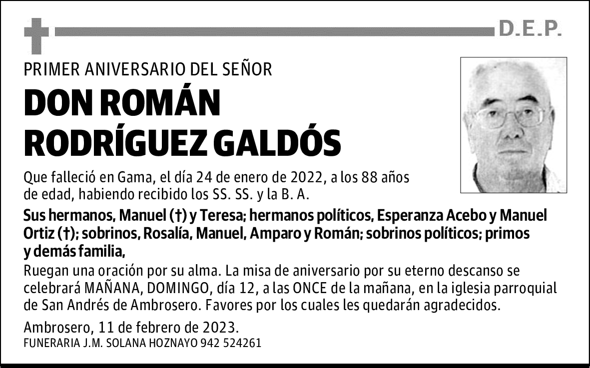 DON ROMÁN RODRÍGUEZ GALDÓS