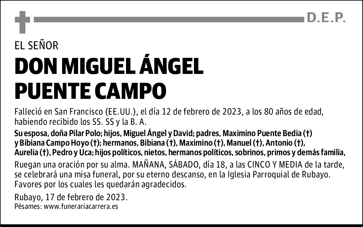DON MIGUEL ÁNGEL PUENTE CAMPO