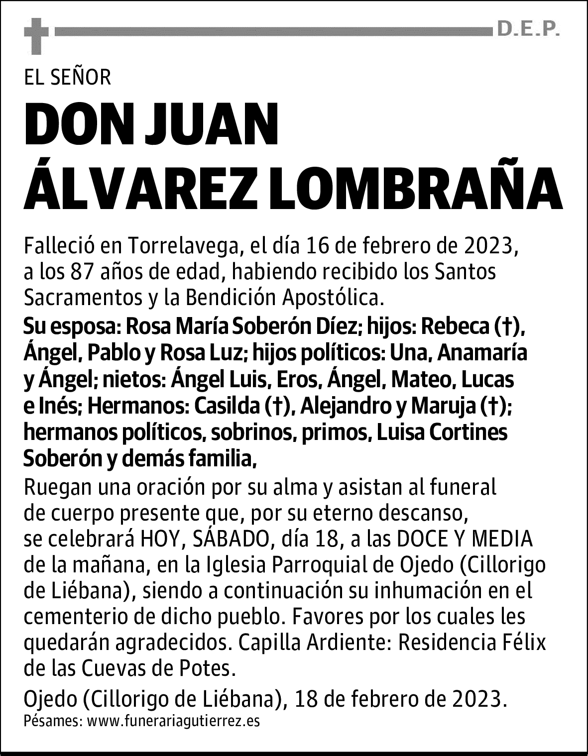 DON JUAN ÁLVAREZ LOMBRAÑA