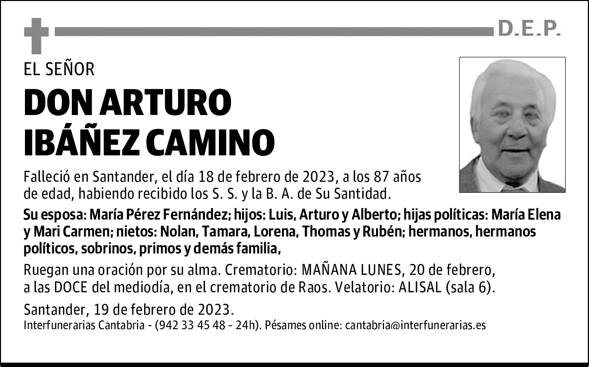 DON ARTURO IBÁÑEZ CAMINO
