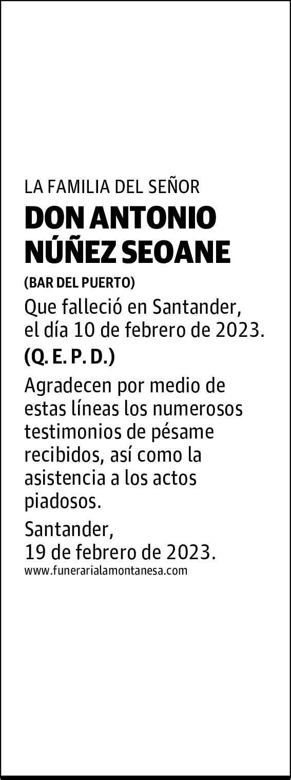 DON ANTONIO NÚÑEZ SEOANE
