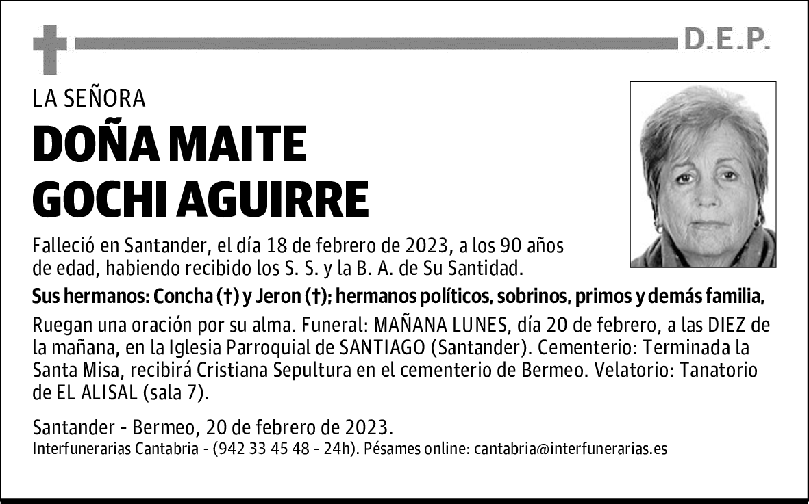 DOÑA MAITE GOCHI AGUIRRE