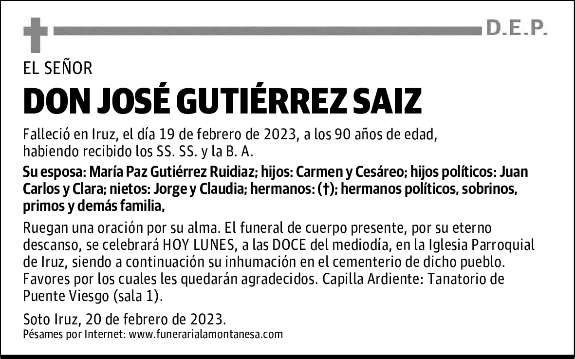 DON JOSÉ GUTIÉRREZ SAIZ