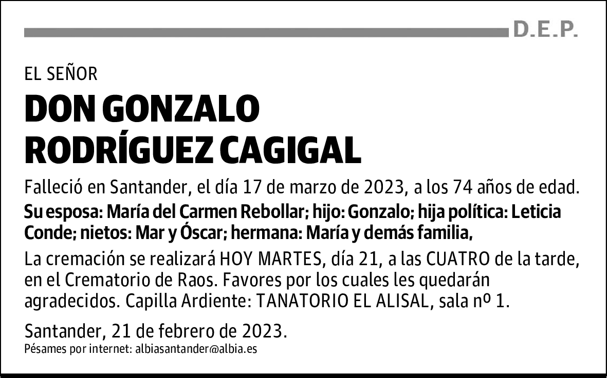 DON GONZALO RODRÍGUEZ CAGIGAL