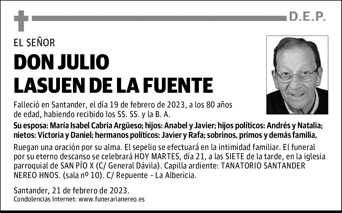 DON JULIO LASUEN DE LA FUENTE