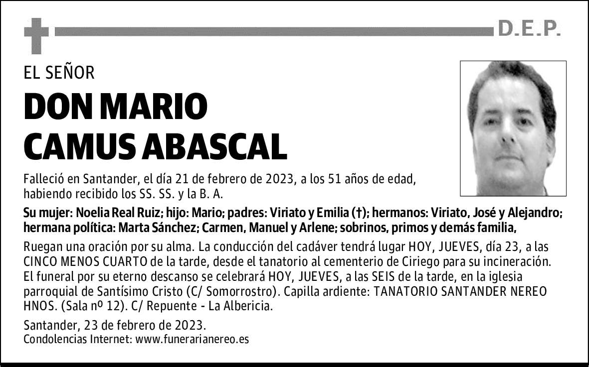 DON MARIO CAMUS ABASCAL