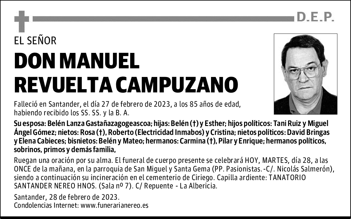 DON MANUEL REVUELTA CAMPUZANO