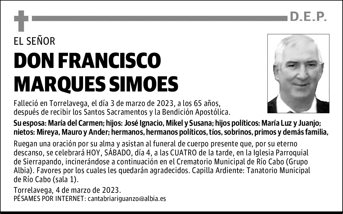 DON FRANCISCO MARQUES SIMOES