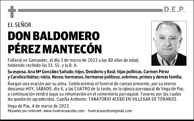 DON BALDOMERO PÉREZ MANTECÓN