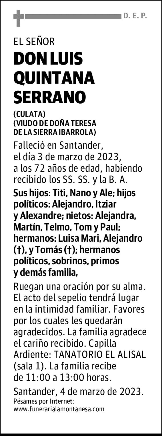 DON LUIS QUINTANA SERRANO