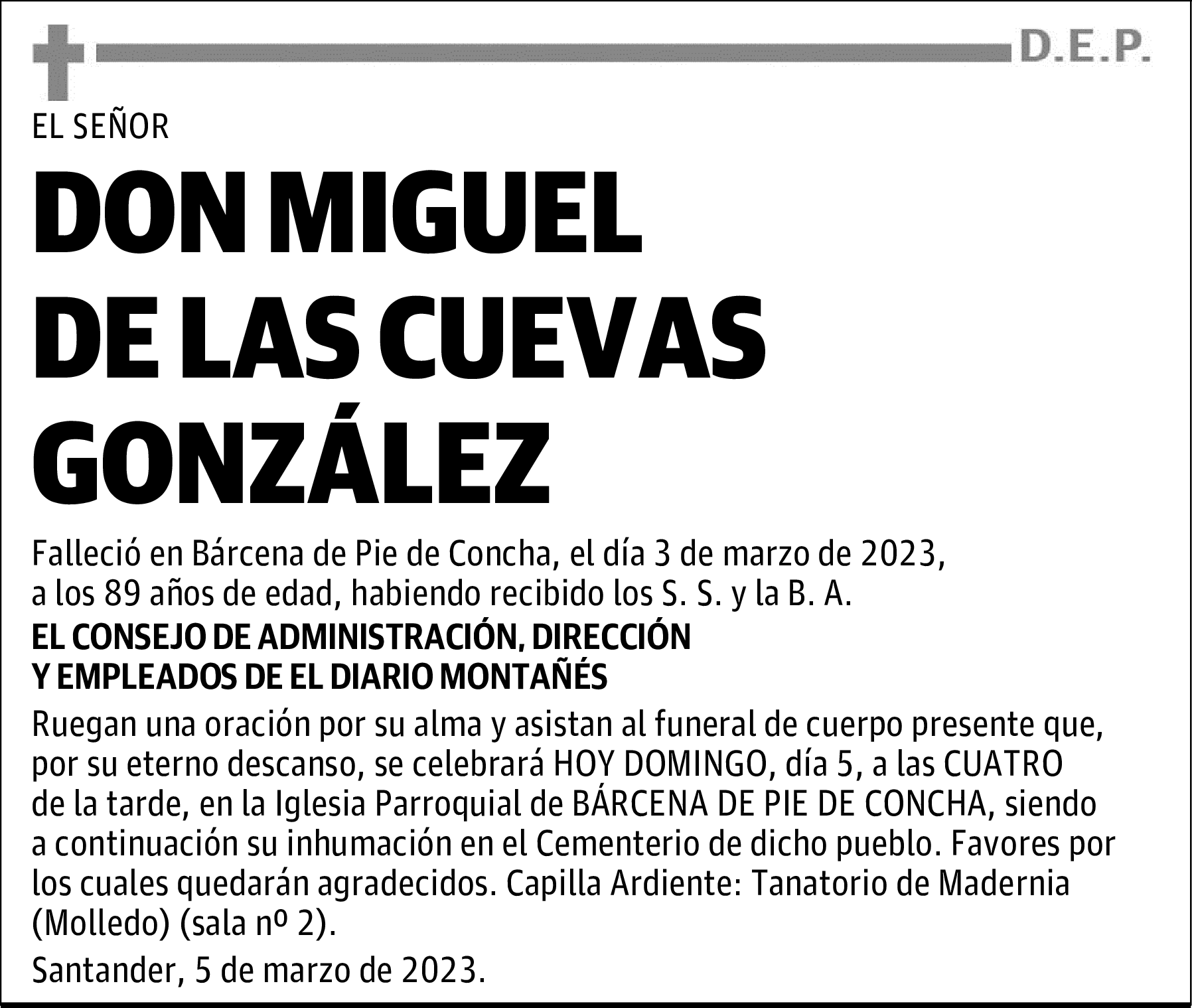 DON MIGUEL DE LAS CUEVAS GONZÁLEZ