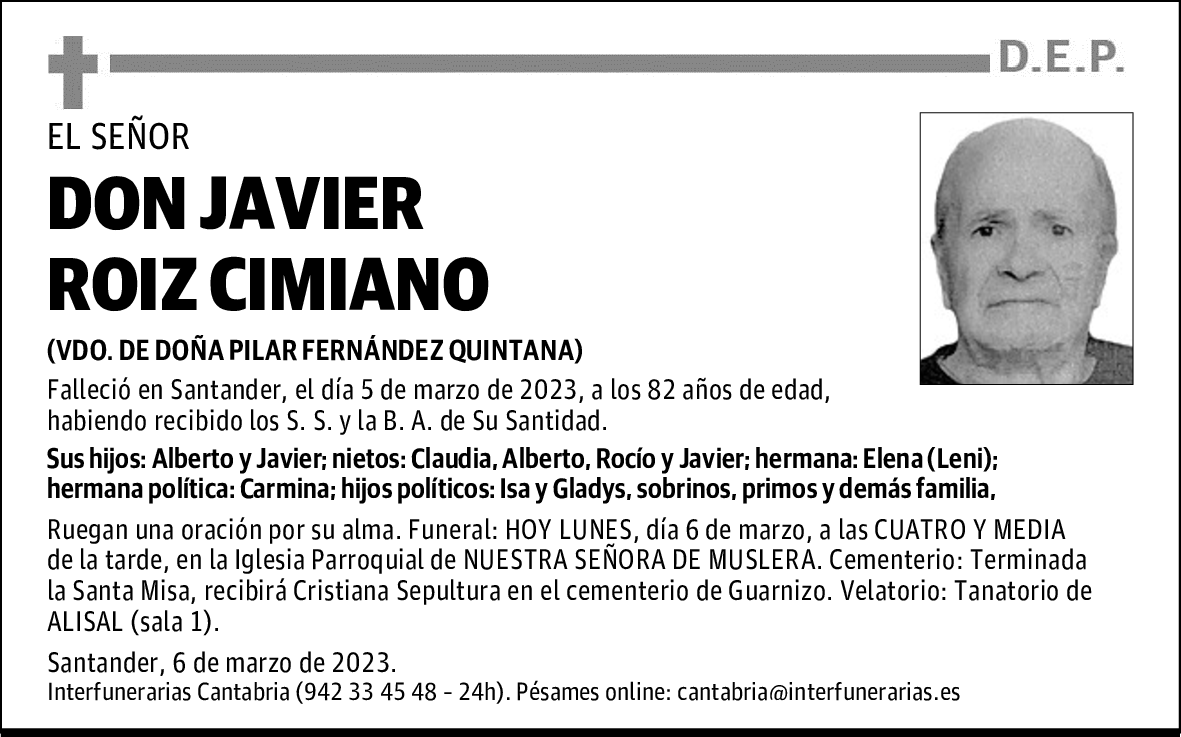 DON JAVIER ROIZ CIMIANO