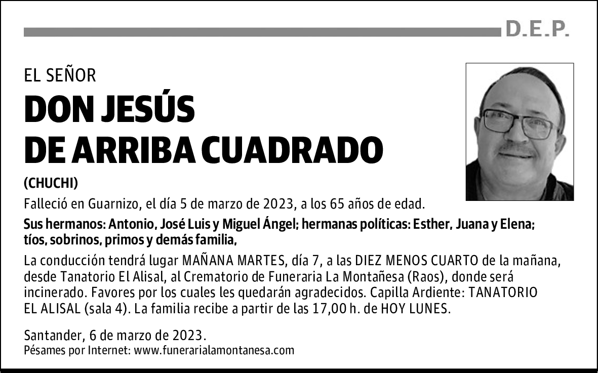 DON JESÚS DE ARRIBA CUADRADO