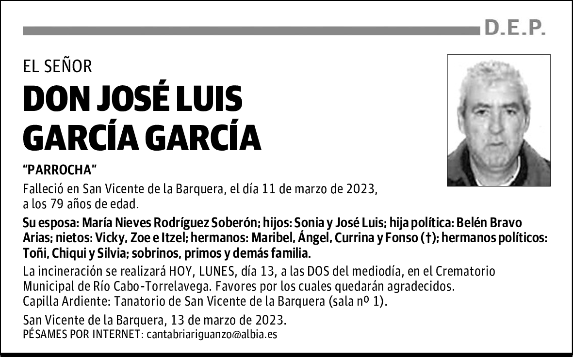 DON JOSÉ LUIS GARCÍA GARCÍA