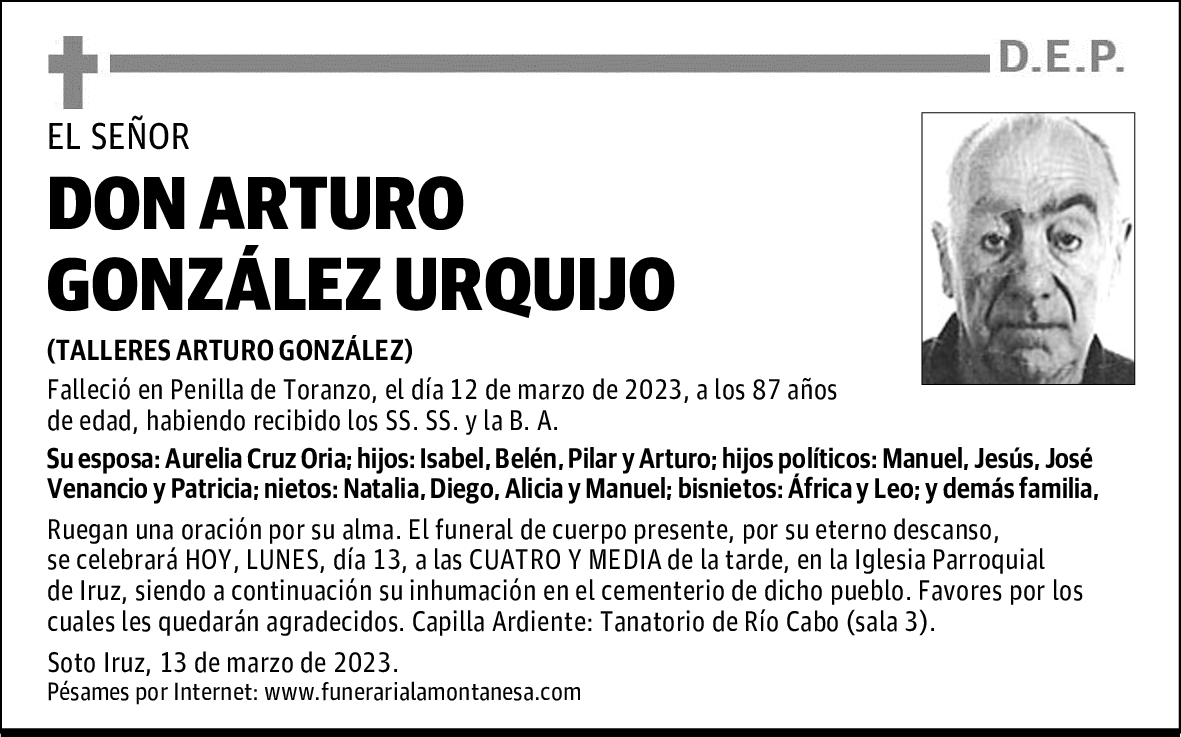 DON ARTURO GONZÁLEZ URQUIJO