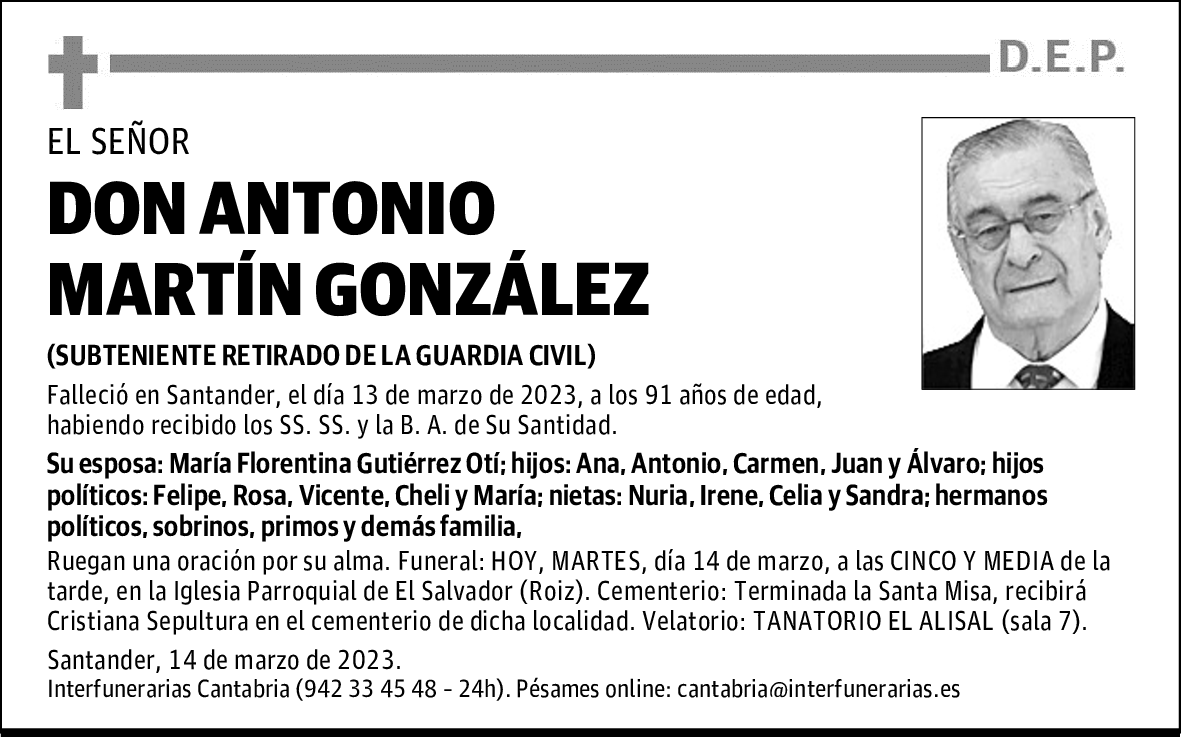 DON ANTONIO MARTÍN GONZÁLEZ