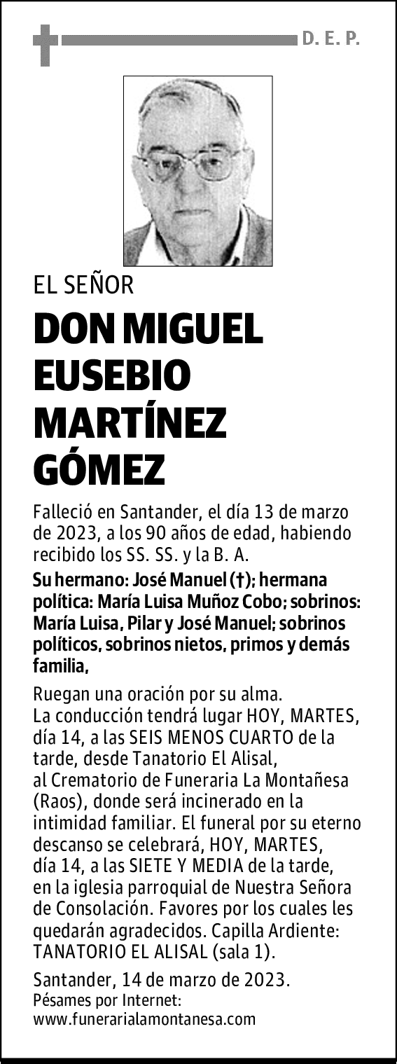 DON MIGUEL EUSEBIO MARTÍNEZ GÓMEZ