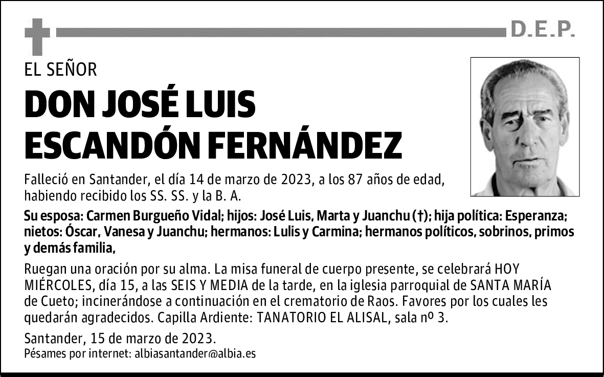 DON JOSÉ LUIS ESCANDÓN FERNÁNDEZ