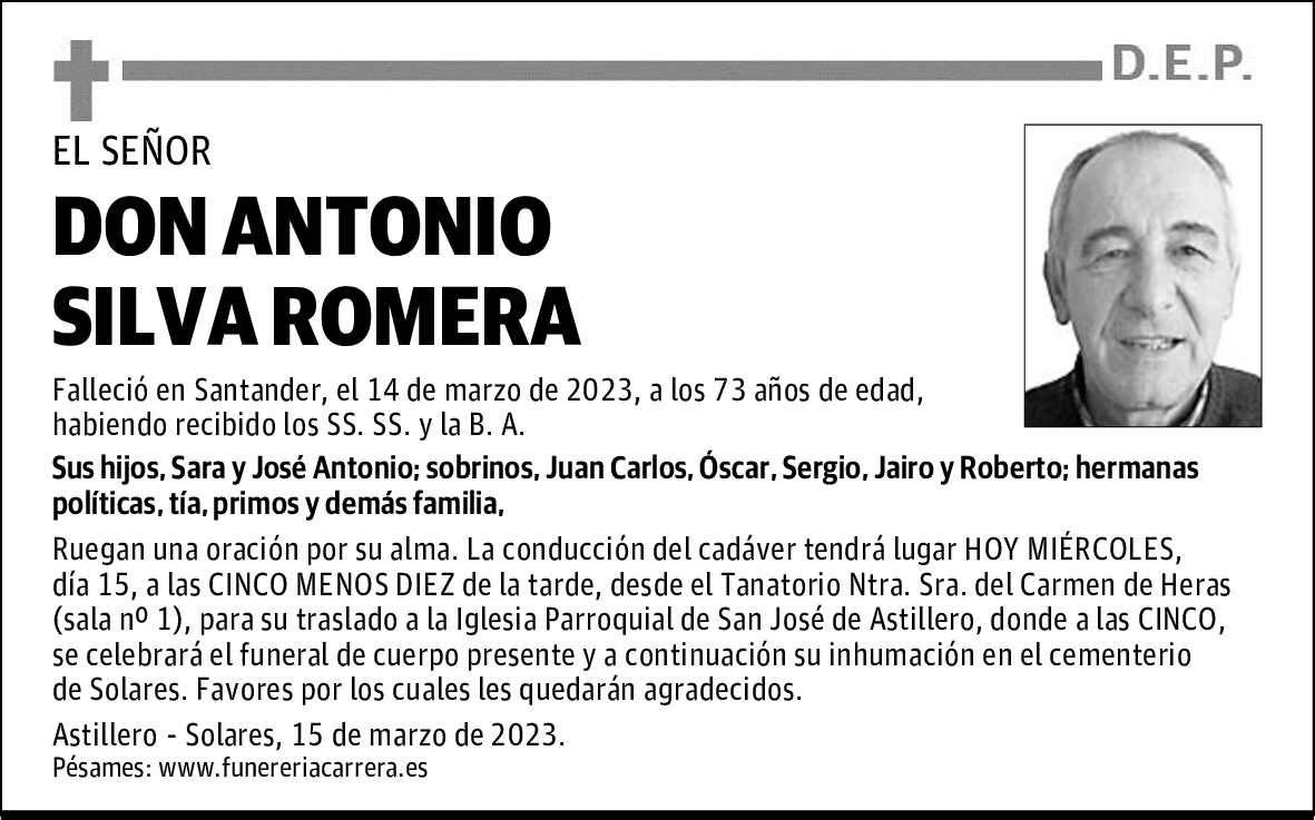DON ANTONIO SILVA ROMERA