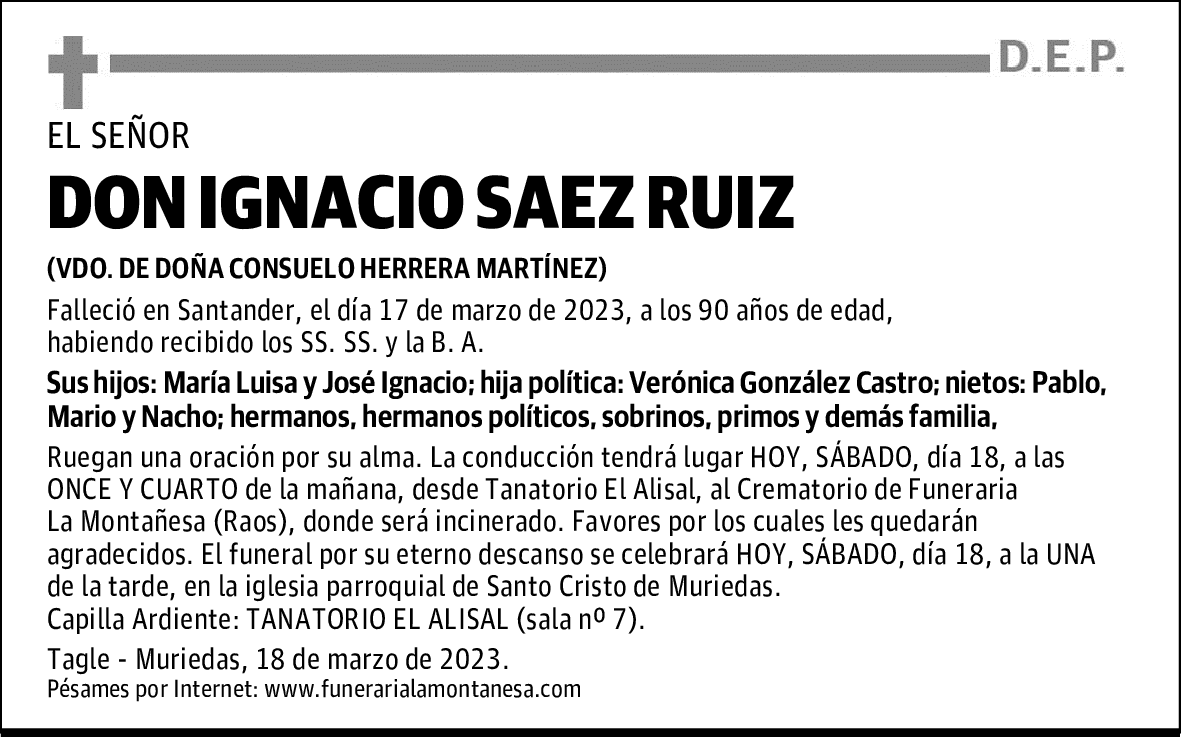 DON IGNACIO SAEZ RUIZ