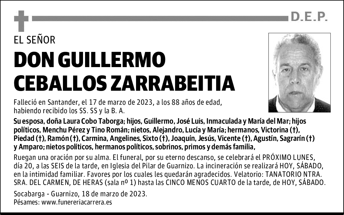 DON GUILLERMO CEBALLOS ZARRABEITIA