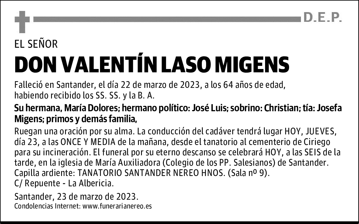 DON VALENTÍN LASO MIGENS