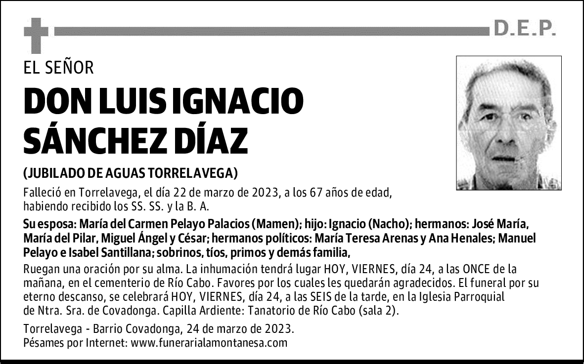 DON LUIS IGNACIO SÁNCHEZ DÍAZ