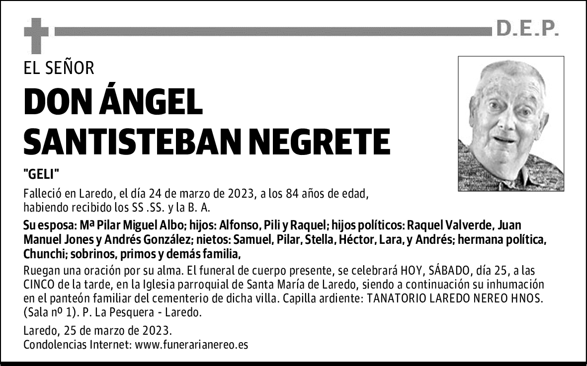 DON ÁNGEL SANTISTEBAN NEGRETE