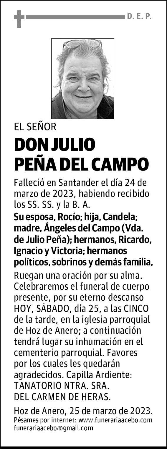 DON JULIO PEÑA DEL CAMPO