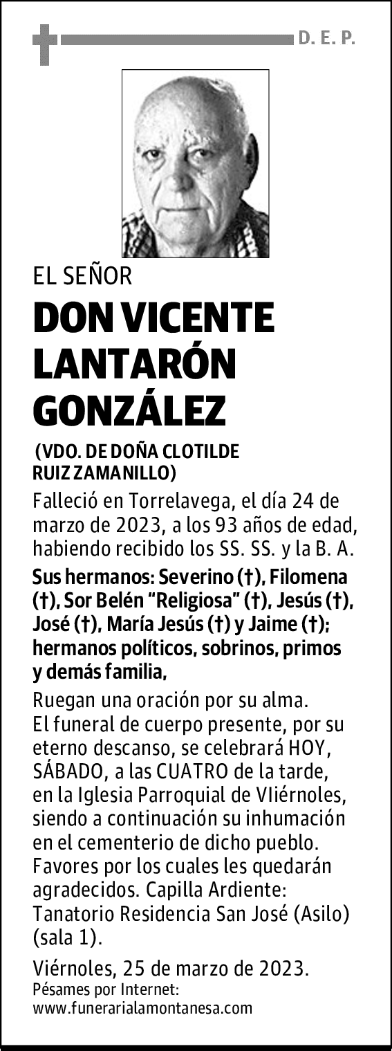 DON VICENTE LANTARÓN GONZÁLEZ