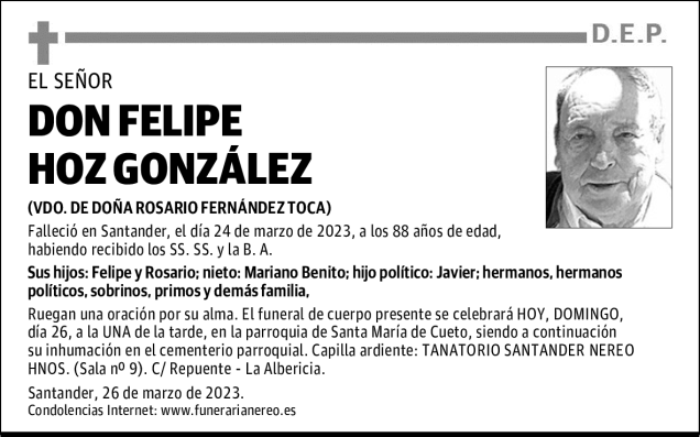 DON FELIPE HOZ GONZÁLEZ