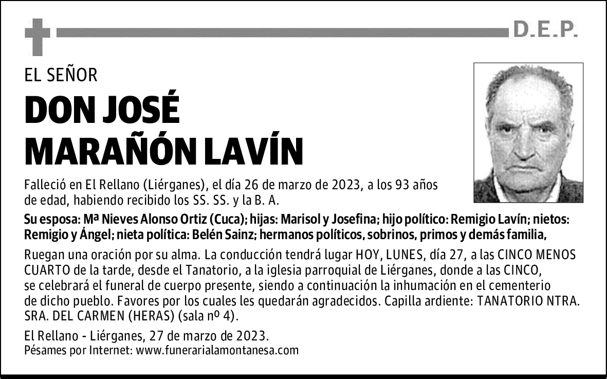 DON JOSÉ MARAÑÓN LAVÍN