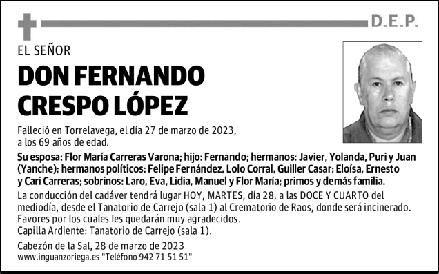 DON FERNANDO CRESPO LÓPEZ