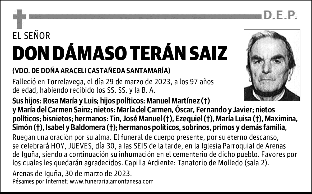 DON DÁMASO TERÁN SAIZ